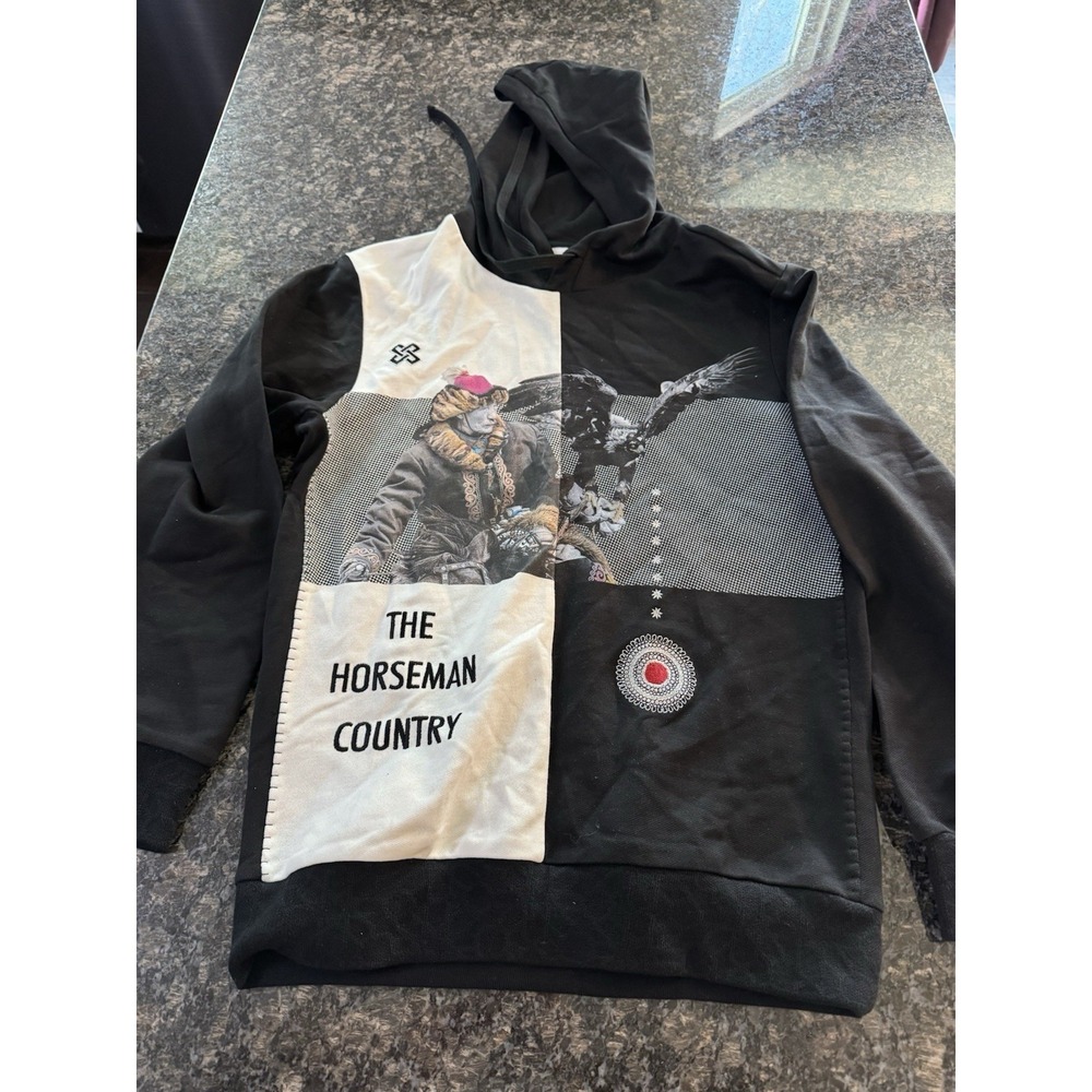 Les Benjamin's The Horseman Country‎ Pullover Hoodie Size L